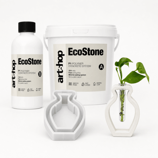 ערכת EcoStone P1 ליצירת אגרטל מבטון פולימרי - תכולת הערכה