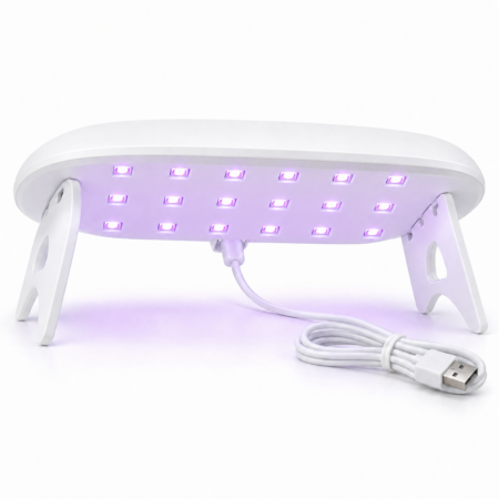 מנורת UV לבנה מתקפלת לאפוקסי 24W עם טיימר וחיבור USB