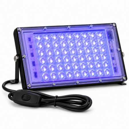 פנס UV לאפוקסי 50W עם שתי רגליים נפרדות וכבל חשמל