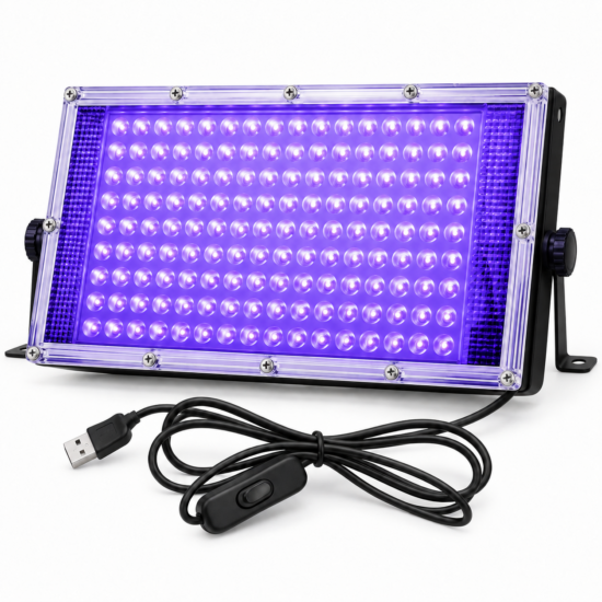 מנורת UV לאפוקסי 144 LED עם שתי רגליים נפרדות וחיבור USB